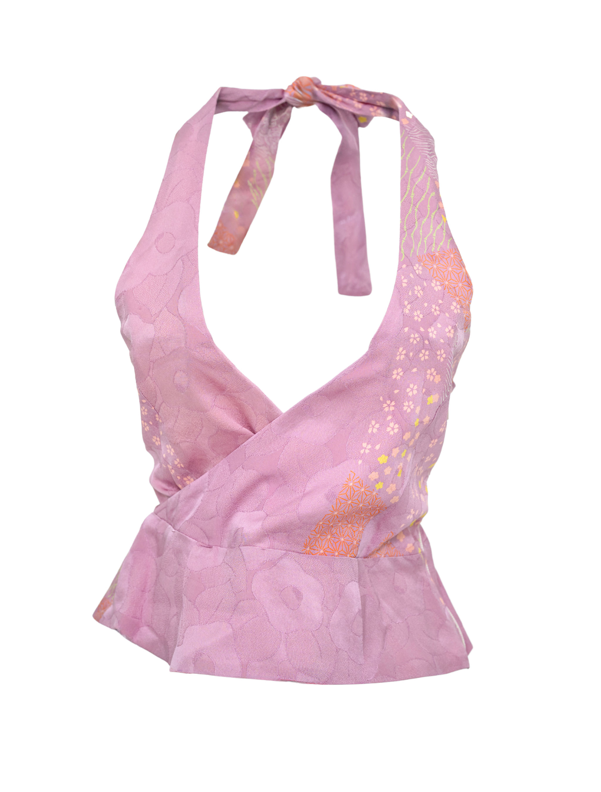 Halter Top – Pink Flower