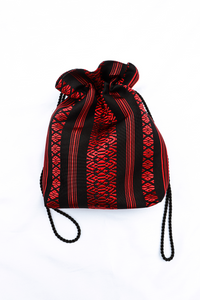Red & Black-Kinchaku bag