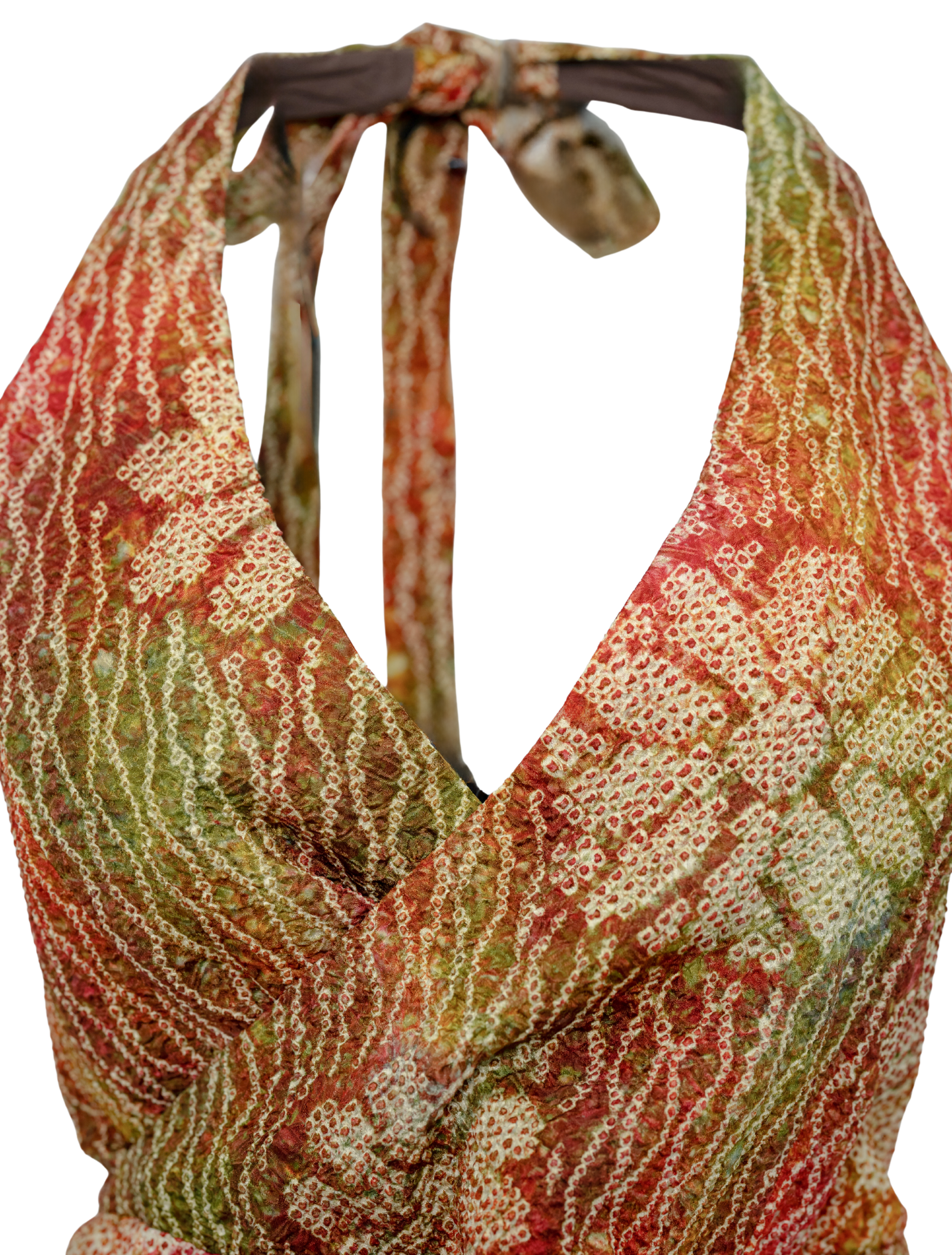 Halter Top-Green Tie-dye