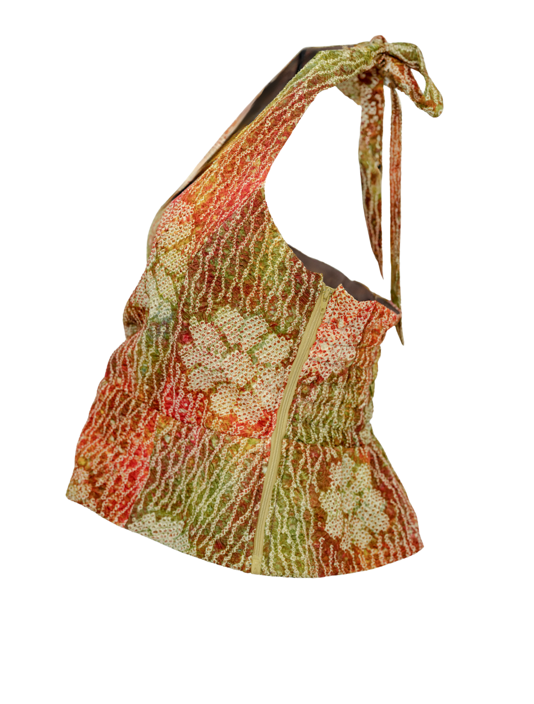 Halter Top-Green Tie-dye