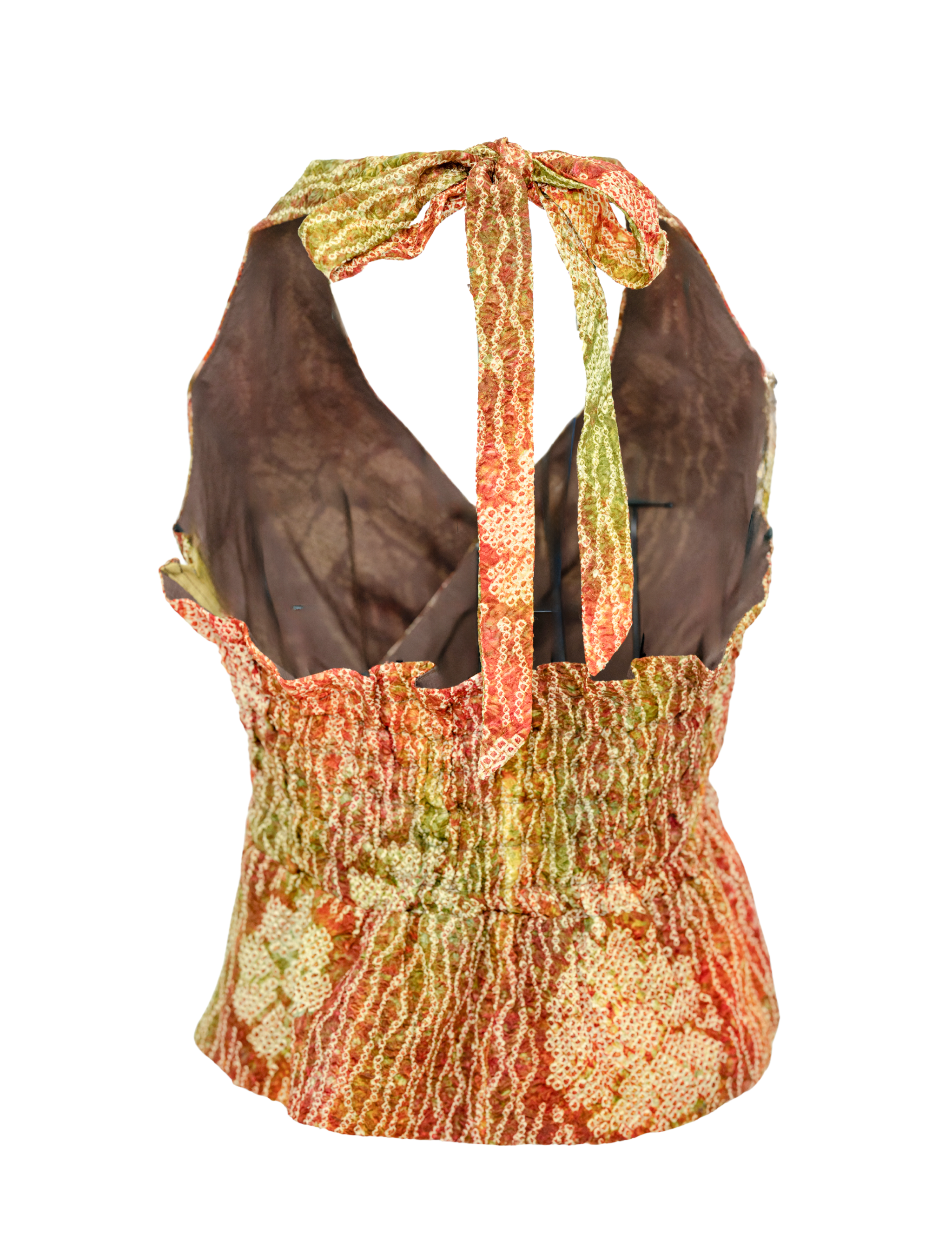Halter Top-Green Tie-dye