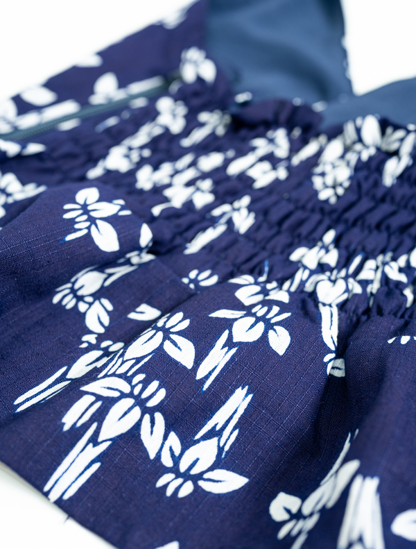 Halter Top – Navy Flower