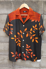 画像をギャラリービューアに読み込む, Women&#39;s Black &amp; Orange Kimono Shirts
