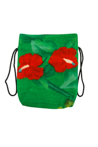 Tropical Flower-Kinchaku bag