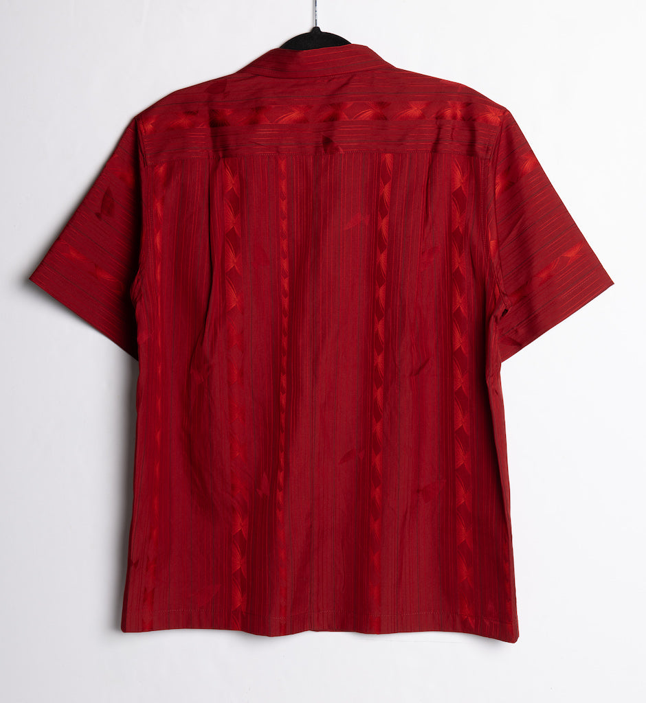 Dark Red Kimono Shirts