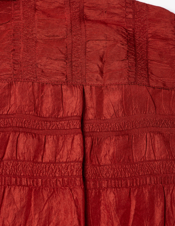 Dark Orange Crop Shirt