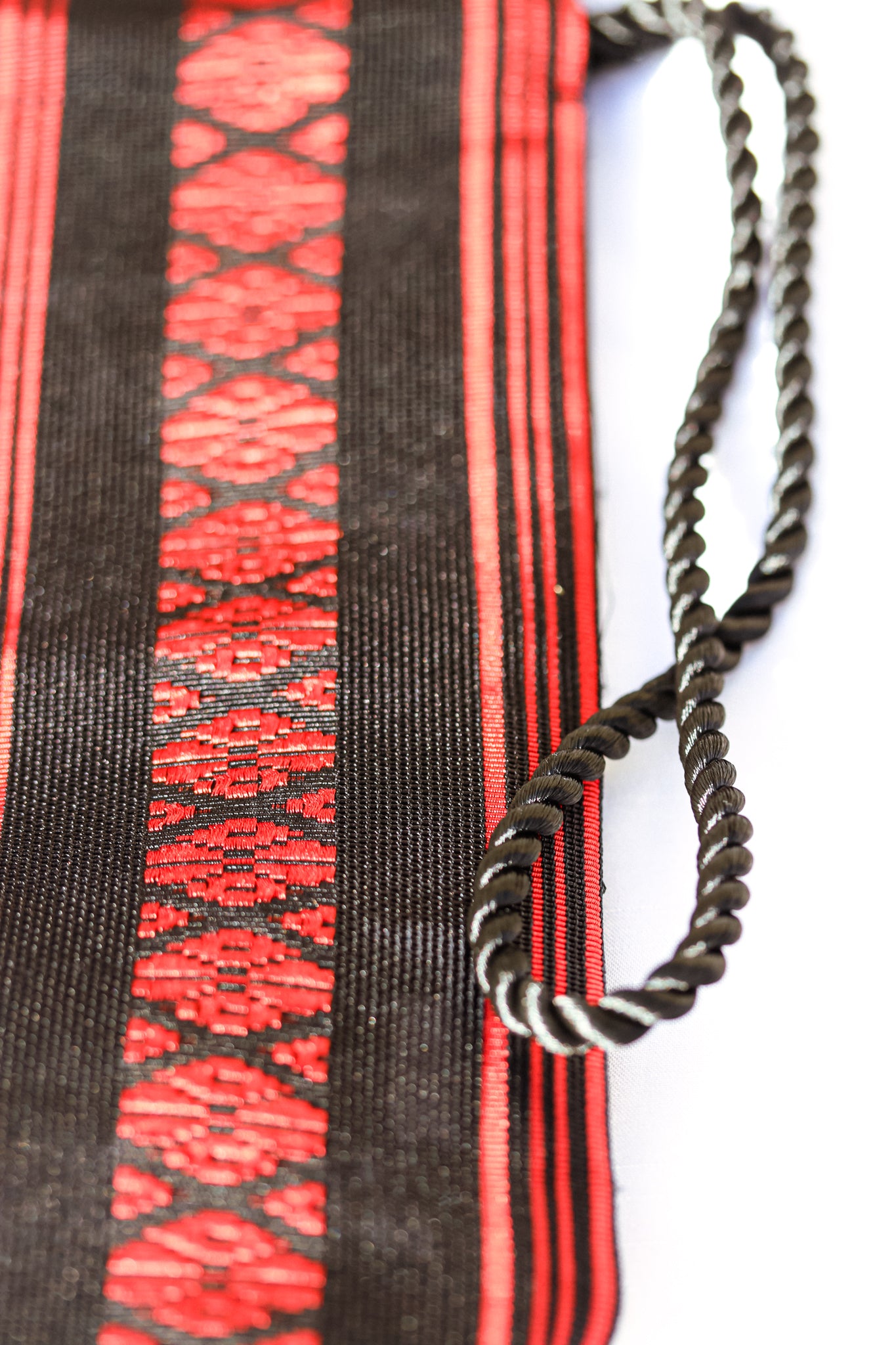 Red & Black-Kinchaku bag