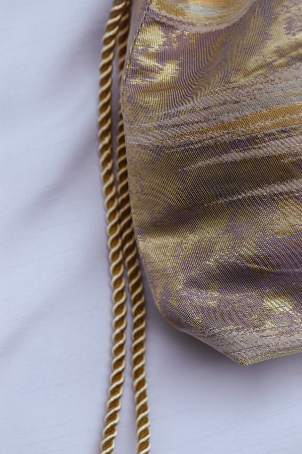 Lavender-Kinchaku bag