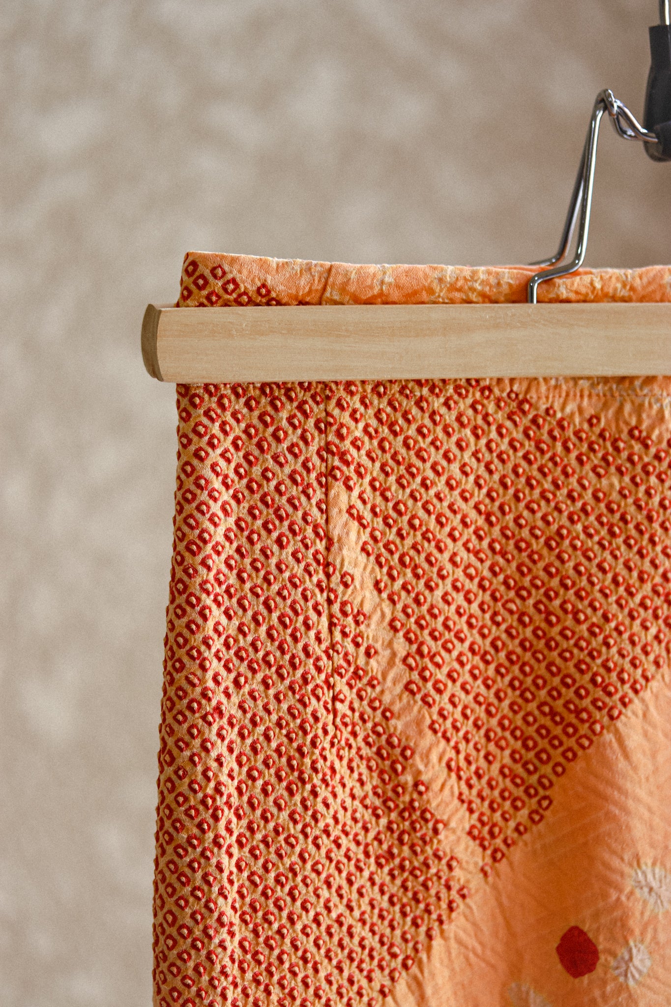 Orange Shibori Wrap Skirt