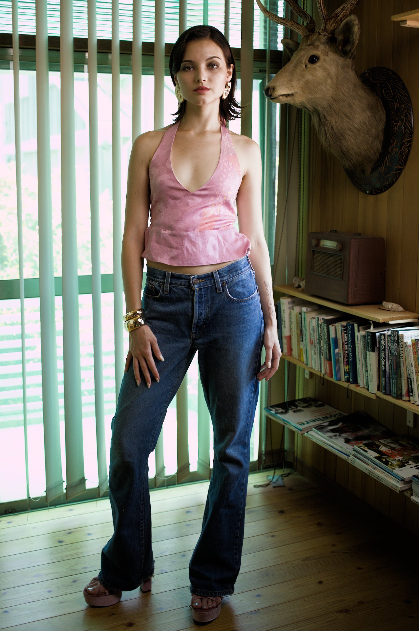 Halter Top – Pink Flower