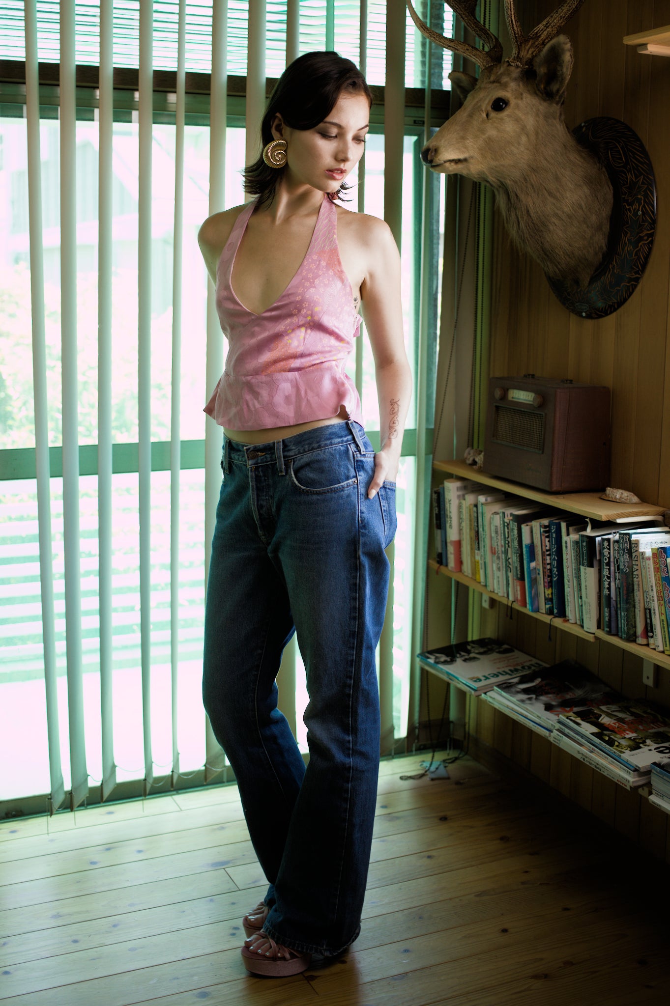 Halter Top – Pink Flower
