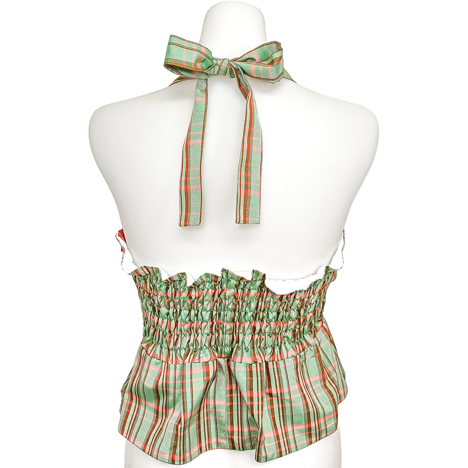 Halter Top- Orange & Green