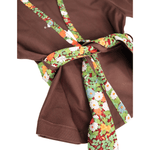 画像をギャラリービューアに読み込む, Red Green Flower Kimono Brown Jacket 
