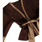 Load image into Gallery viewer, Gold Brown Kimono Jacket 
