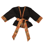 Load image into Gallery viewer, Orange Japanese Kimono Jacket 
