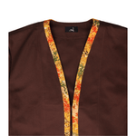 Load image into Gallery viewer, Brown and Orange Japanese Kimono Jacket

