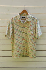 Load image into Gallery viewer, White Ogi-Kimono Hawaiian Shirt
