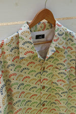 画像をギャラリービューアに読み込む, White Ogi-Kimono Hawaiian Shirt
