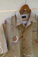 Load image into Gallery viewer, Gray-Kimono Hawaiian Shirt

