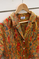 画像をギャラリービューアに読み込む, Yellow-Crop Kimono Hawaiian Shirt
