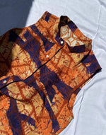 Load image into Gallery viewer, Orange Tiedye Kimono Tank Top
