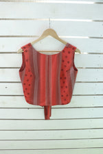 Load image into Gallery viewer, Red x Pink Kimono Open Back Tank

