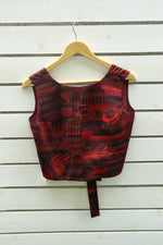 Load image into Gallery viewer, Dark Red Kimono Open Back Tank
