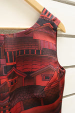 Load image into Gallery viewer, Dark Red Kimono Open Back Tank

