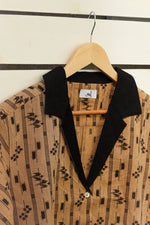Load image into Gallery viewer, Beige Ryukyu Kasuri-Crop Kimono Shirt
