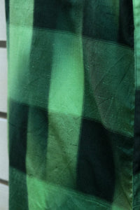 Green Plaid-Kimono wrap skirt