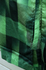 Load image into Gallery viewer, Green Plaid-Kimono wrap skirt
