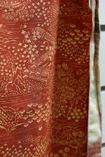 画像をギャラリービューアに読み込む, Orange landscape-Kimono wrap skirt

