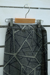 Navy Tsumugi-Kimono wrap skirt