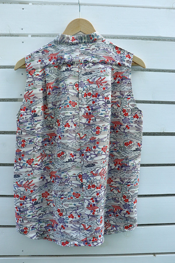 White Flower- Kimono Tank