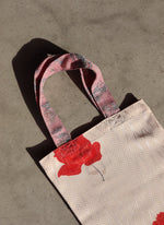 Load image into Gallery viewer, Kimono Tote Pink  And White Bag
