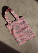 Load image into Gallery viewer, Kimono Tote Pink  And White Bag
