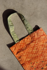 Load image into Gallery viewer, Kimono Tote  Bag Green and Yellow  
